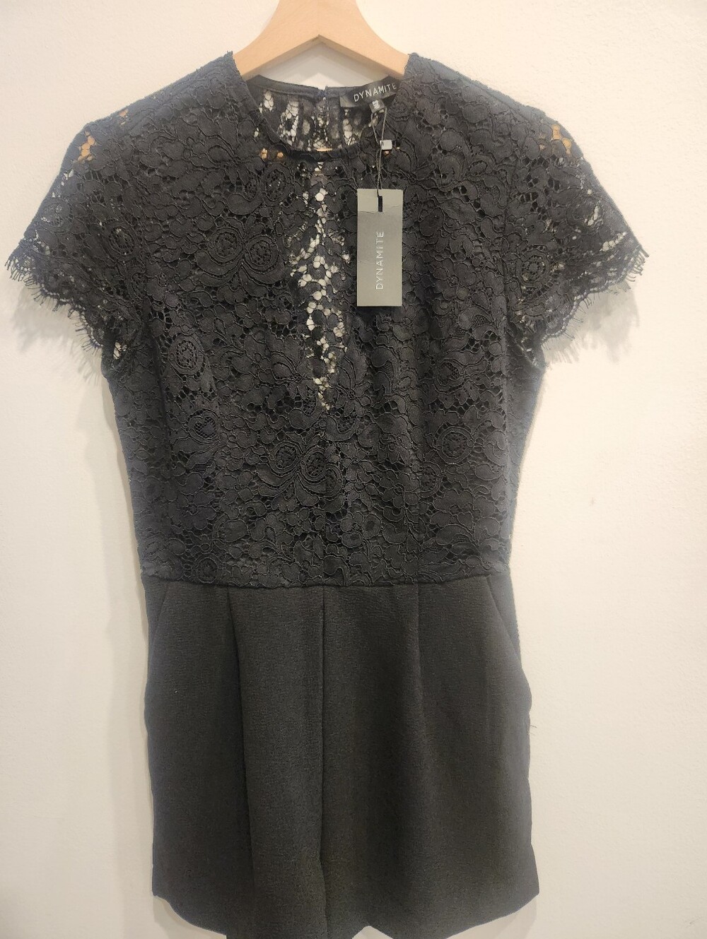 Dynamite Black Lace Romper